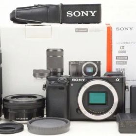 ☆極上美品☆ Sony ソニー α6000 ダブルズームキット ILCE-6000Y 元箱 付属品 Shot数 僅か 1,900枚前後！ ♯26022806