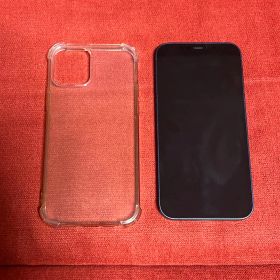 iPhone12 ブルー ケース付き