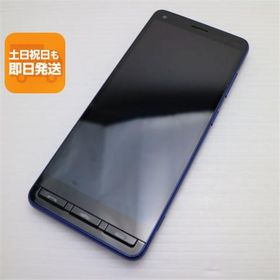 美品 かんたんスマホ2＋ A201KC ブルー スマホ 白ロム 中古 あすつく 土日祝発送OK