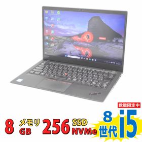 税込送料無料 あす楽対応 即日発送 中古美品 フルHD 14インチ Lenovo ThinkPad X1 Carbon 2018 Type-20KG Windows11 高性能 第8世代Core i5-8250u 8GB 爆速NVMe式256GB-SSD カメラ 無線 Office付 Win11【ノートパソコン 中古パソコン 中古PC】（Windows10も対応可能 Win10）