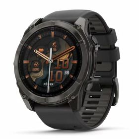 ガーミン(GARMIN) フラッグシップモデル fenix 8 Sapphire AMOLED 51mm Ti Carbon Gray DLC/Black マルチスポーツGPSウォッチ AMOLEDディスプレイ ランニング ゴルフ 登山 サイクリン