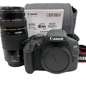 186000 動作確認済み canon キャノン EOS kiss x90 DS126741 [レンズ]ZOOM EF 75-300mm 1:4-5.6 U ブラック