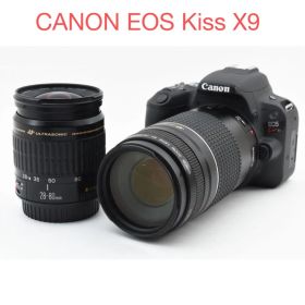 保証付き/Wi-Fi搭載/canon kiss x9標準&望遠ダブルレンズセット