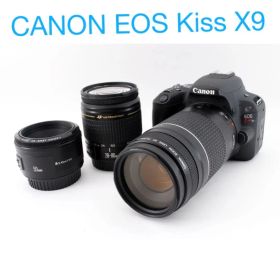 一眼レフカメラcanon kiss x9 標準&望遠&単焦点トリプルレンズセット