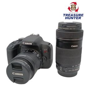 中古 Canon デジタル一眼カメラ EOS Kiss X9i ダブルズームキット EF-S 18-55mm F4-5.6 /55-250mm F4-5.6 IS STM ブラック 【103061799002】