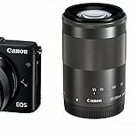 【中古】Canon ミラーレス一眼カメラ EOS M3 ダブルズームEVFキットブラック EF-M18-55mm F3.5-5.6 IS STM EF-M55-200mm F4.5-6.3 IS STM EOSM3BK-WZEVF