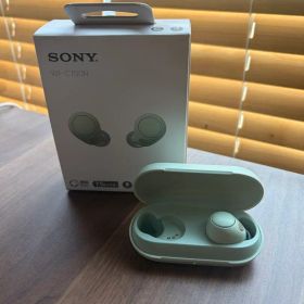 【ケースと右側】Sony WF-C700N セージグリーン ワイヤレスイヤホン