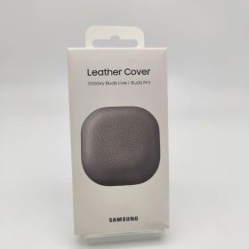 純正Galaxy Buds Live / Buds Pro レザーケース グレー