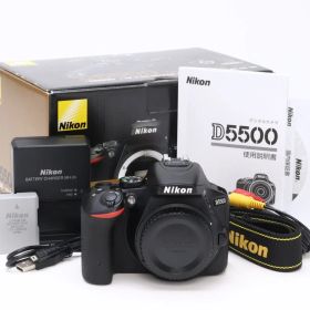 AA- (極上品) Nikon ニコン D5500 ボディ ブラック シャッター数 3,835枚 初期不良返品対応 22-222