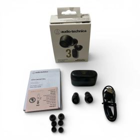 ● オーディオテクニカ audio-technica ワイヤレスイヤホン ATH-CKS30TW+ ブラック ノイズキャンセリング 720-3564