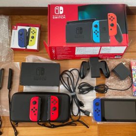 【初期型】 Nintendo Switch 本体Joy-Con x4 マリパ付き