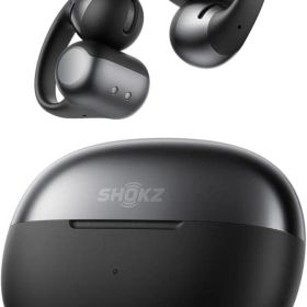 Shokz (ショックス) OpenDots ONE イヤーカフ ワイヤレスイヤホン 【Dolby Audio対応 / 合計40時間再生 / 音漏れ抑制技術】 Bluetooth 5.4 マルチポイント接続 IP54防水 専用アプリ マイク付き 急速充電対応