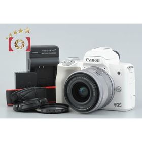 【中古】Canon キヤノン EOS Kiss M EF-M 15-45 IS STM レンズキット ホワイト