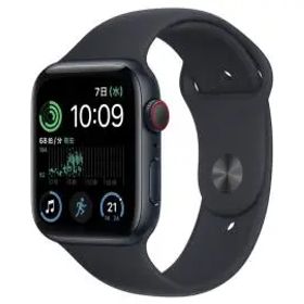 Apple Apple Watch SE2 44mm Cellular ミッドナイトアルミニウムケース/ミッドナイトスポーツバンド MNPY3J/A