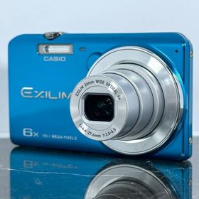 カシオ(CASIO)の【美品】CASIO EXILIM EX-ZS25 ブルー 1610万画素 (コンパクトデジタルカメラ)