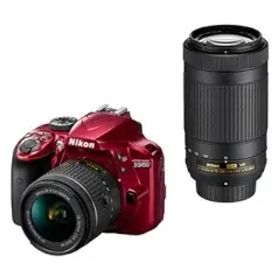 Nikon D3400 ダブルズームキット レッド
