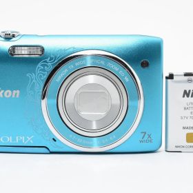 【返品保証】★良品★ニコン Nikon COOLPIX S3500 ブルー★動作品★ L44#7037