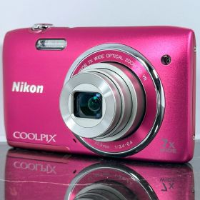 ◯【美品】Nikon COOLPIX S3500 ピンク 2010万画素 26mm広角 光学7倍ズーム 手ブレ補正 スリムコンパクトデジタルカメラ