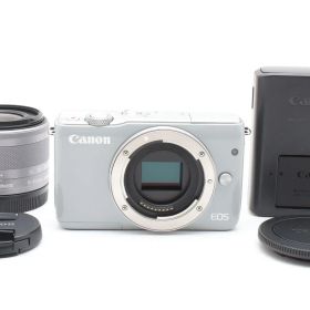【返品保証】★美品★キヤノン Canon EOS M10 EF-M15-45mm IS STM レンズキット グレー★ L338#6829