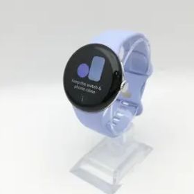 Google Pixel Watch4 Wi-Fiモデル 41mm Polished Silver アルミケース/Iris アクティブ バンド