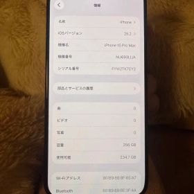 海外版iphone 15 Pro Max 256GB，美品，バッテリーは100％