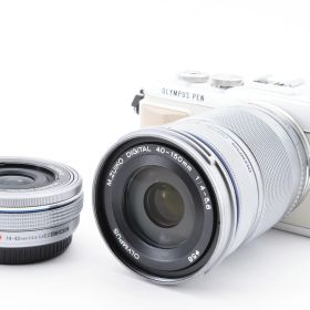 【中古】OLYMPUS オリンパス PEN Lite E-PL7 EZ ダブルズームキット ホワイト