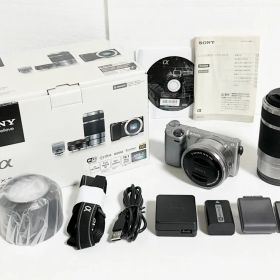 【シャッター回数約4033(自社調査)】SONY(ソニー) ミラーレス一眼カメラ α NEX-5RY ダブルズームレンズキット [シルバー] 【中古】【良い】送料無料