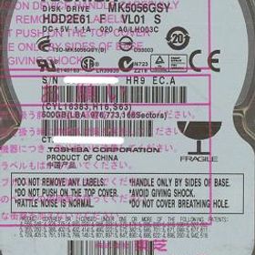 TOSHIBA(東芝) ノート用HDD 2.5inch MK5056GSY 500GB