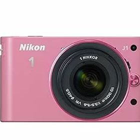 【中古】［非常に良い］Nikon ミラーレス一眼カメラ Nikon 1 (ニコンワン) J1 (ジェイワン) 標準ズームレンズキット ピンク N1 J1HLK PK