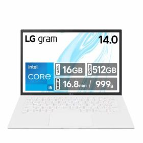 LGエレクトロニクス LG 14Z90RU-GP51J LG gram 14型 Core i5/16GB/512GB スノーホワイト Windows 11 Pro ノートパソコン 14Z90RU-GP51J