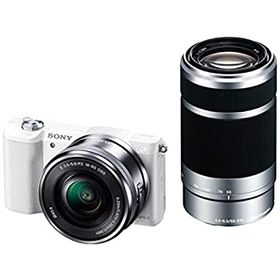 【中古】ソニー SONY ミラーレス一眼 α5100 ダブルズームキット E PZ 16-50mm F3.5-5.6 OSS + E 55-210mm F4.5-6.3 OSS ホワイト ILCE-5100Y