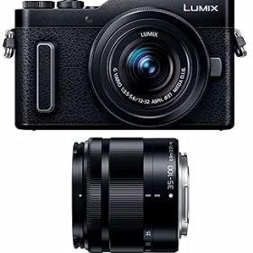 【中古】(非常に良い)パナソニック ミラーレス一眼カメラ ルミックス GF10 ダブルレンズキット 標準ズームレンズ/望遠ズームレンズ付属 ブラック DC-GF10WA-K