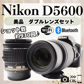 新品級ショット数❤️Nikon D5600 ダブルレンズ Wi-Fi 初心者