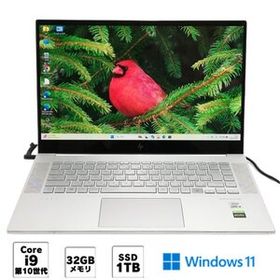 1円~ ★NVIDIA GeForce RTX2060★ 中古ノートPC HP ENVY 15-ep0003TX Core i9 10885H 32GB 1TB SSD タッチ可 無線 4K液晶 Windows11 Office