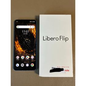 ゼットティーイー(ZTE)の送料込み‼️Libero Flip ブルー 中古 動作品(スマートフォン本体)