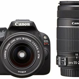 【中古】【非常に良い】Canon デジタル一眼レフカメラ EOS Kiss X7 ダブルズームキット EF-S18-55mm/EF-S55-250mm付属 KISSX7-WKIT