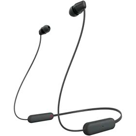 ソニー(SONY) ワイヤレスイヤホン WI-C100:Bluetooth対応/25時間スタミナ/IPX4防滴/DSEE搭載 ブラック WI-C100 BZ 小