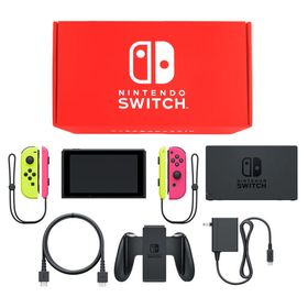 Nintendo Switch本体 カラーカスタマイズ /Joy-Con(L)ネオンイエロー(R)ネオンピンク/Joy-Conストラップ：ネオンイエロー・ネオンピンク ニンテンドースイッチハード