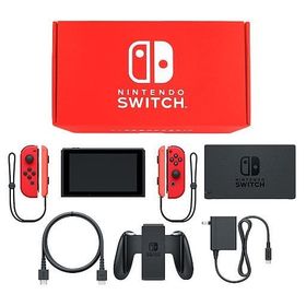 Nintendo Switch本体 カラーカスタマイズ /Joy-Con(L/R)レッド/Joy-Conストラップ(L/R)ネオンレッド ニンテンドースイッチハード