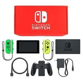 Nintendo Switch本体 カラーカスタマイズ /Joy-Con(L)ネオングリーン(R)ネオンイエロー/Joy-Conストラップ(L)ネオングリーン(R)ネオンイエロー ニンテンドースイッチハード