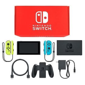 Nintendo Switch本体 カラーカスタマイズ /Joy-Con(L)ネオンイエロー(R)ネオンブルー/Joy-Conストラップ：ネオンイエロー/ネオンブルー ニンテンドースイッチハード