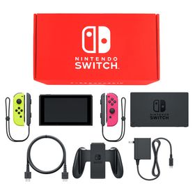 Nintendo Switch本体 カラーカスタマイズ [2019年8月モデル]/Joy-Con(L)ネオンイエロー(R)ネオンピンク/Joy-Conストラップ：ブラック ニンテンドースイッチハード