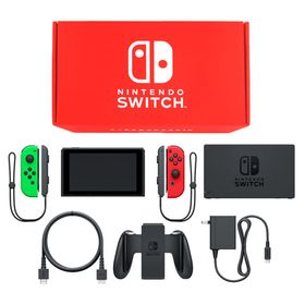 Nintendo Switch本体 カラーカスタマイズ [2019年8月モデル]/Joy-Con(L)ネオングリーン(R)レッド/Joy-Conストラップ：ブラック ニンテンドースイッチハード
