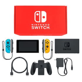 Nintendo Switch本体 カラーカスタマイズ [2019年8月モデル]/Joy-Con(L)ネオンブルー(R)ネオンオレンジ/Joy-Conストラップ：ブラック ニンテンドースイッチハード