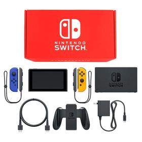 Nintendo Switch本体 カラーカスタマイズ [2019年8月モデル]/Joy-Con(L)ブルー(R)ネオンオレンジ/Joy-Conストラップ：ブラック ニンテンドースイッチハード