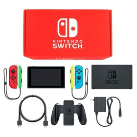 Nintendo Switch本体 カラーカスタマイズ [2019年8月モデル]/Joy-Con(L)レッド(R)ネオンブルー/Joy-Conストラップ：ネオングリーン/ネオンイエロー ニンテンドースイッチハード