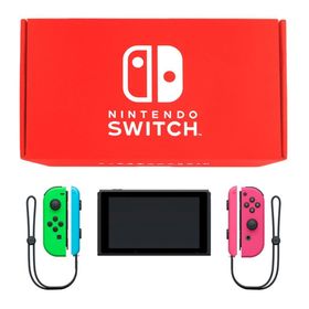 Nintendo Switch本体 新型モデル 2台目用セット/Joy-Con(L)ネオングリーン(R)ネオンピンク/Joy-Conストラップ：ネオンブルー/ネオンピンク ニンテンドースイッチハード