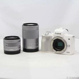 ソフマップ 〔中古品〕 EOS Kiss M ホワイト ダブルズームキット【344】