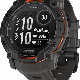ガーミン Instinct 3 Dual Power 50mm Black / Charcoal【Suica対応】スマートウォッチ 010-02935-30[0100293530] 返品種別A