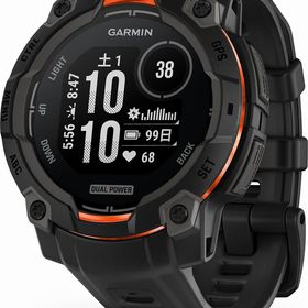 ガーミン Instinct 3 Dual Power 45mm Black【Suica対応】スマートウォッチ 010-02934-30[0100293430] 返品種別A